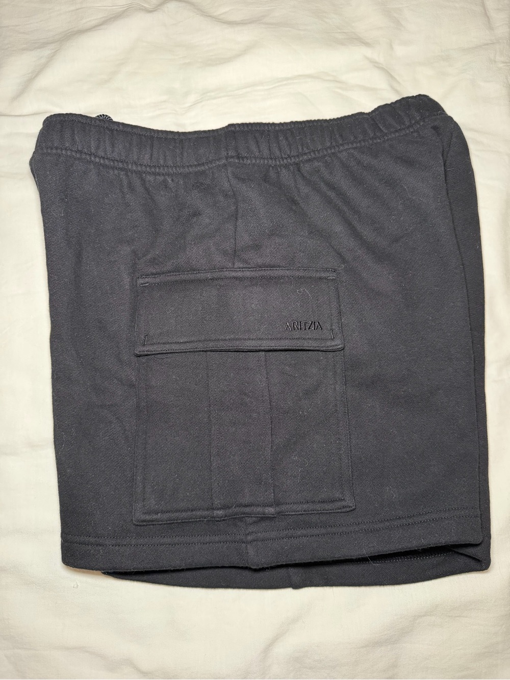 Aritzia Black Sweatfleece Cozy Waistband Skirt
